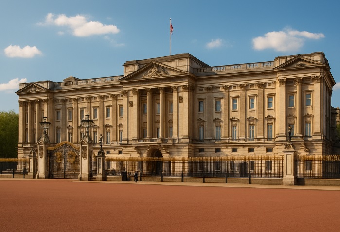 Buckingham Palace with the forecourt